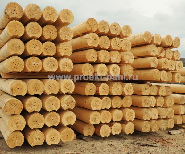 Производство оцилиндрованного бревна